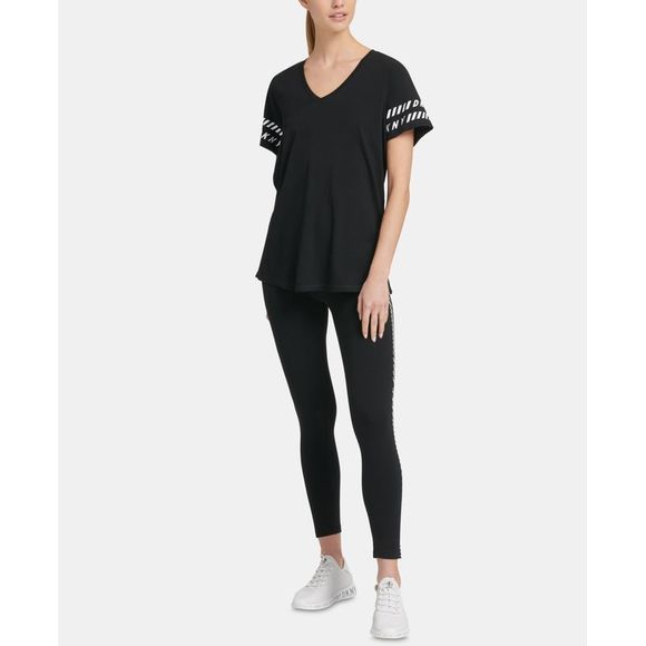 DKNY Womens Sport V neck T-Shirt X-Small
